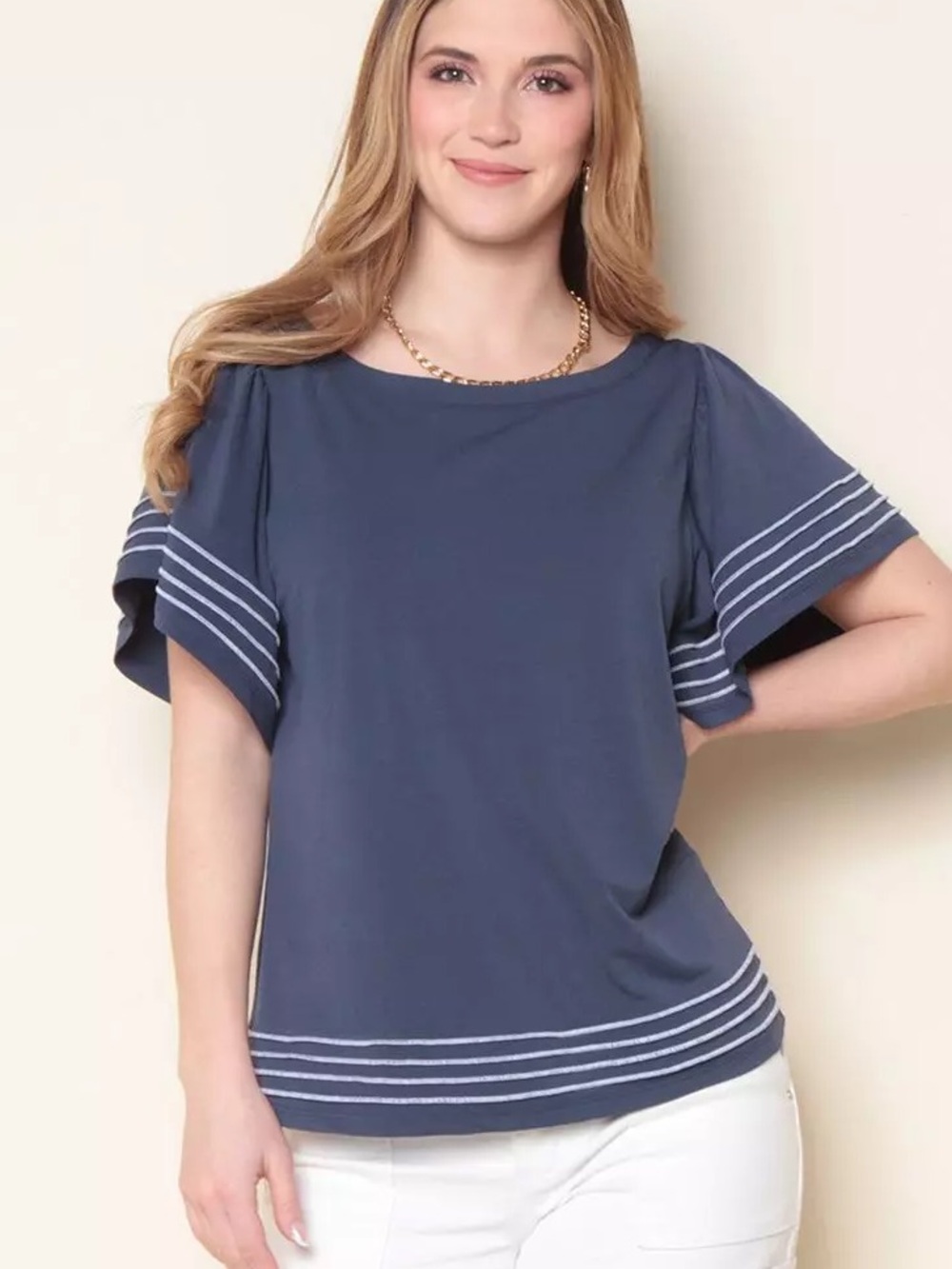 Zac & Rachel Woman Flutter Sleeve Top